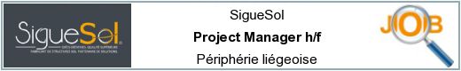 Job offers - Project Manager h/f - Périphérie liégeoise