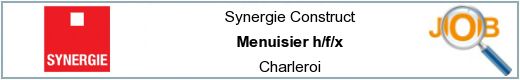 Offres d'emploi - Menuisier h/f/x - Charleroi