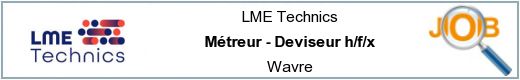 Offres d'emploi - Métreur - Deviseur h/f/x - Wavre